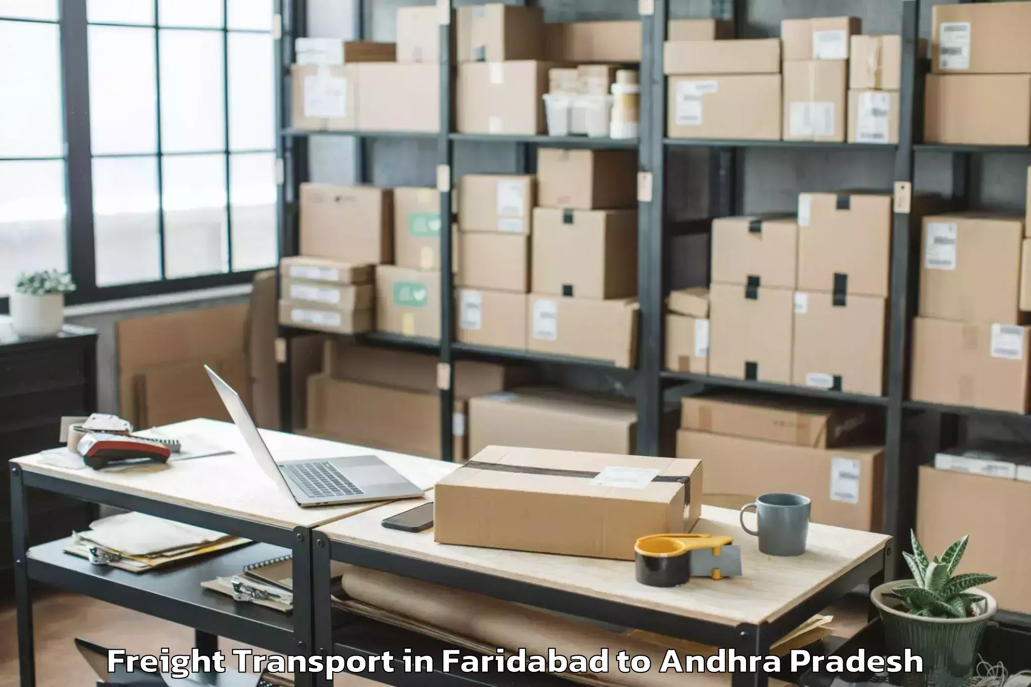 Book Faridabad to Komarolu Freight Transport